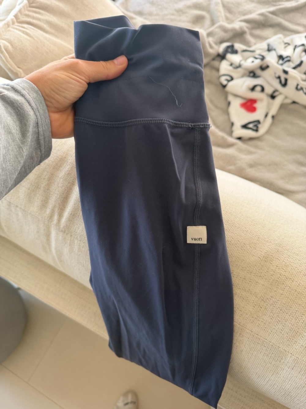 Vuori Navy High-Rise Leggings